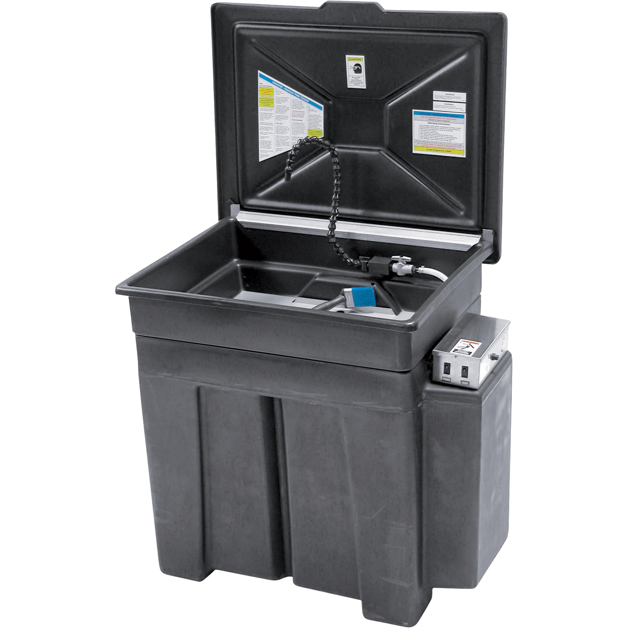 R & D Heavy-Duty Aqueous Parts Washer — 45–60 Gallons, 300 GPH, Model# PE245